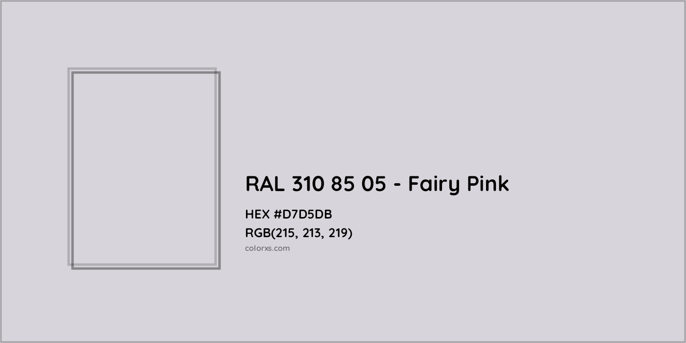 HEX #D7D5DB RAL 310 85 05 - Fairy Pink CMS RAL Design - Color Code