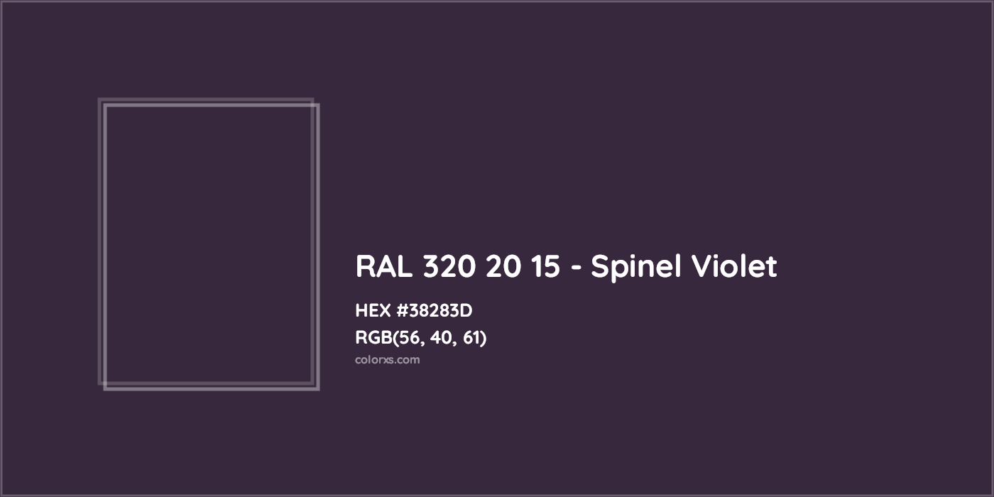 HEX #38283D RAL 320 20 15 - Spinel Violet CMS RAL Design - Color Code