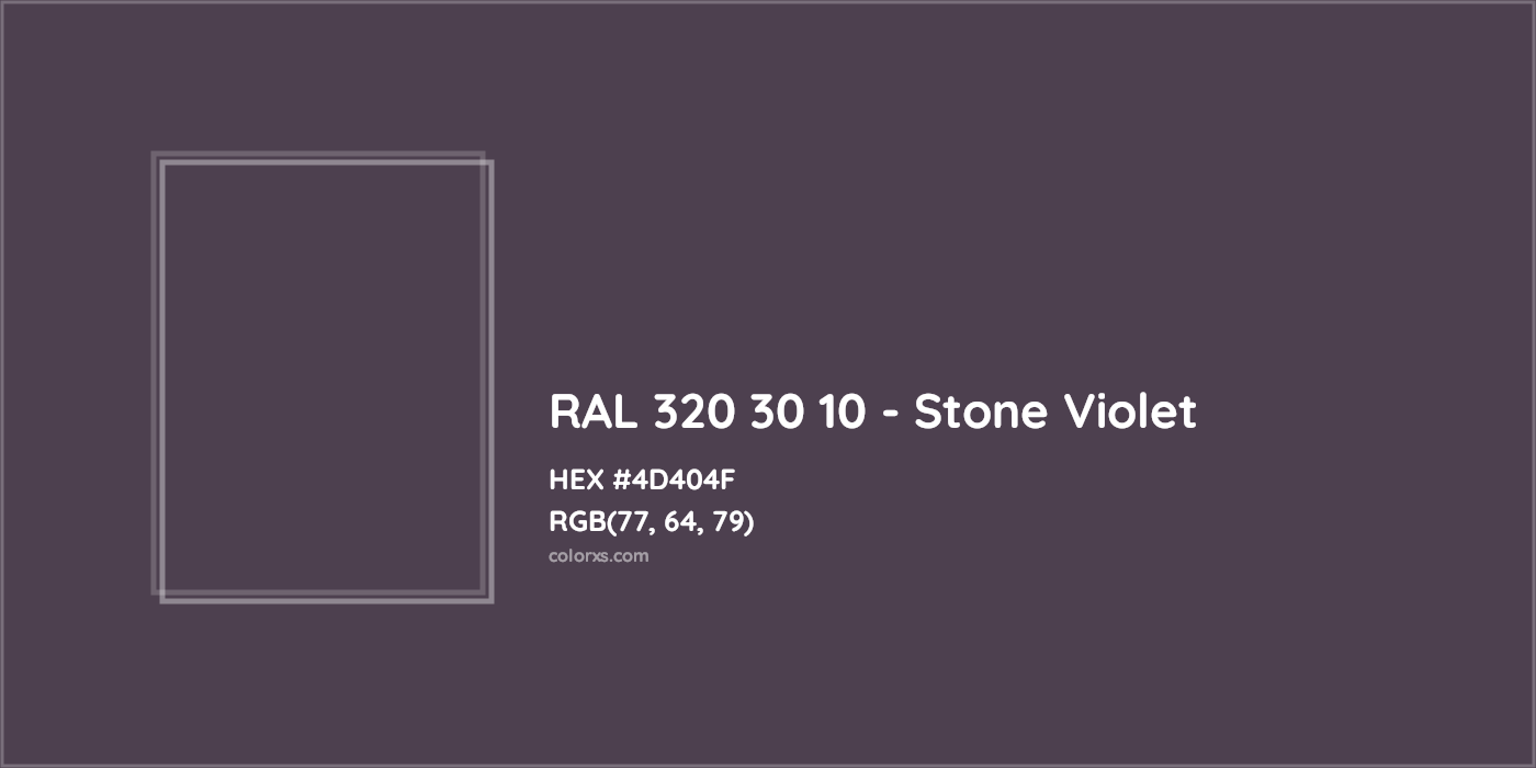 HEX #4D404F RAL 320 30 10 - Stone Violet CMS RAL Design - Color Code