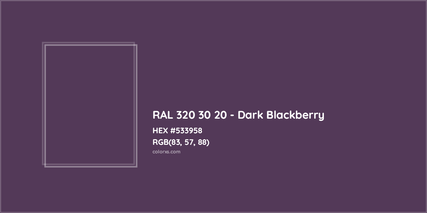 HEX #533958 RAL 320 30 20 - Dark Blackberry CMS RAL Design - Color Code