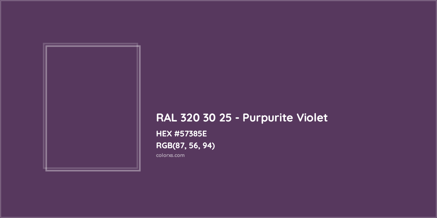 HEX #57385E RAL 320 30 25 - Purpurite Violet CMS RAL Design - Color Code