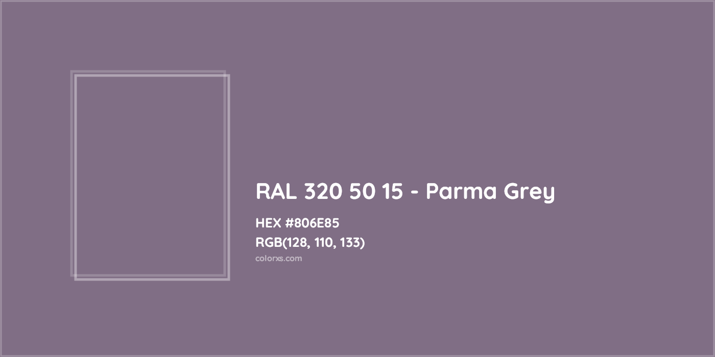 HEX #806E85 RAL 320 50 15 - Parma Grey CMS RAL Design - Color Code