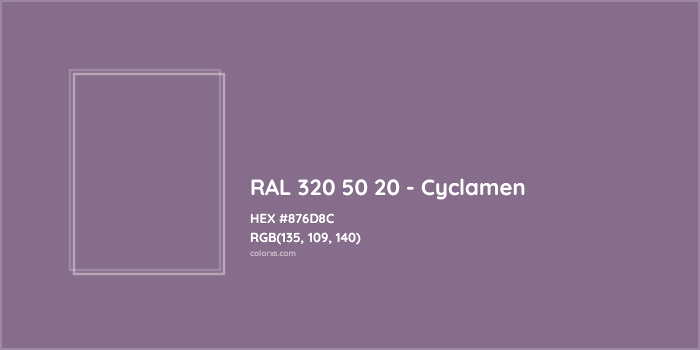 HEX #876D8C RAL 320 50 20 - Cyclamen CMS RAL Design - Color Code