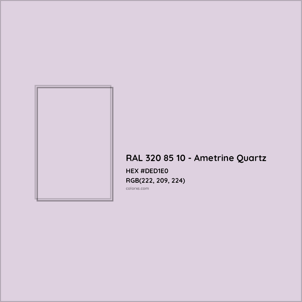 HEX #DED1E0 RAL 320 85 10 - Ametrine Quartz CMS RAL Design - Color Code