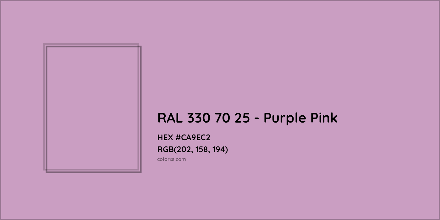 HEX #CA9EC2 RAL 330 70 25 - Purple Pink CMS RAL Design - Color Code