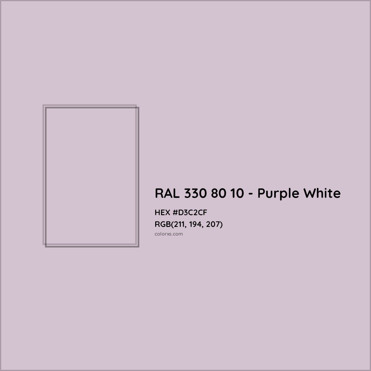 HEX #D3C2CF RAL 330 80 10 - Purple White CMS RAL Design - Color Code