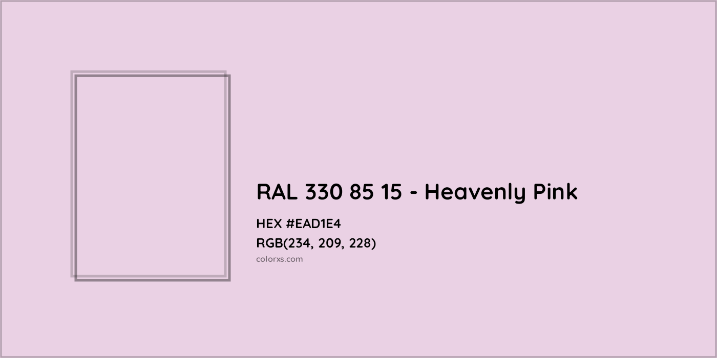 HEX #EAD1E4 RAL 330 85 15 - Heavenly Pink CMS RAL Design - Color Code