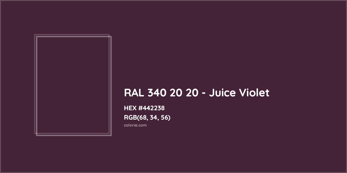 HEX #442238 RAL 340 20 20 - Juice Violet CMS RAL Design - Color Code