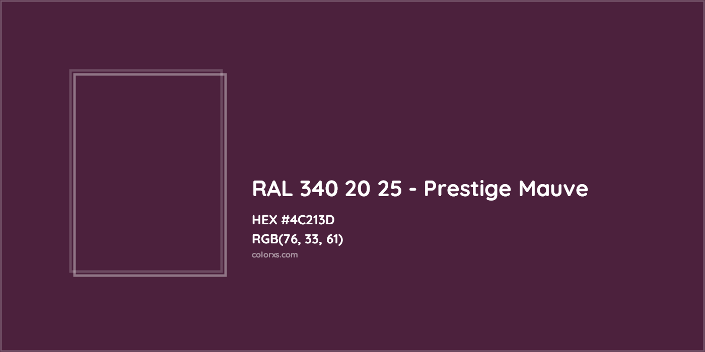 HEX #4C213D RAL 340 20 25 - Prestige Mauve CMS RAL Design - Color Code