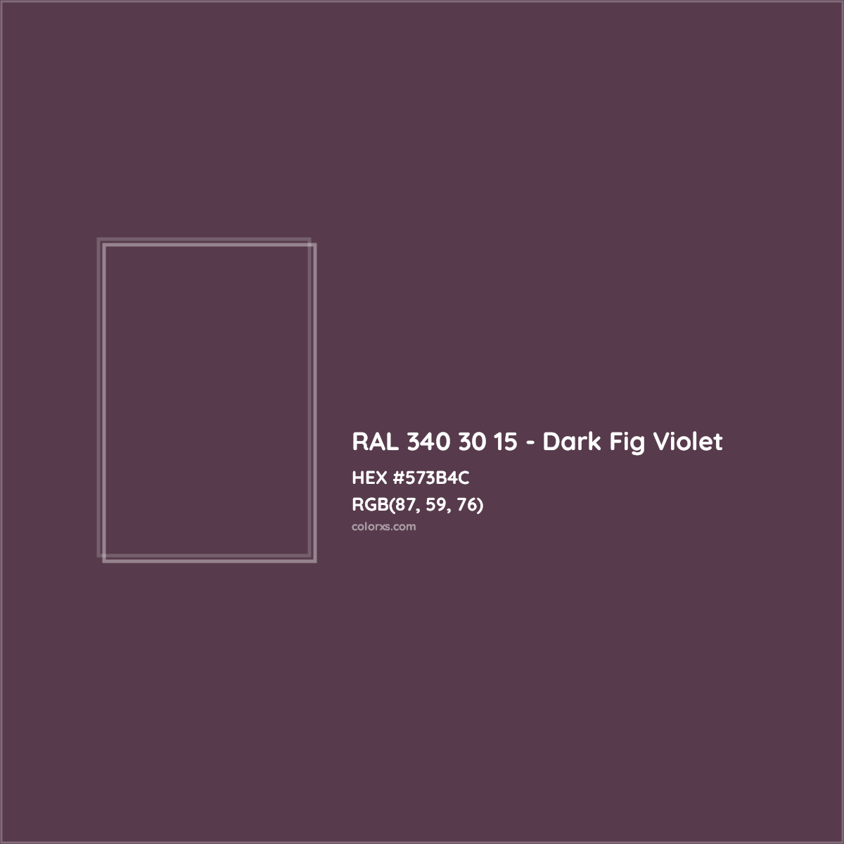 HEX #573B4C RAL 340 30 15 - Dark Fig Violet CMS RAL Design - Color Code