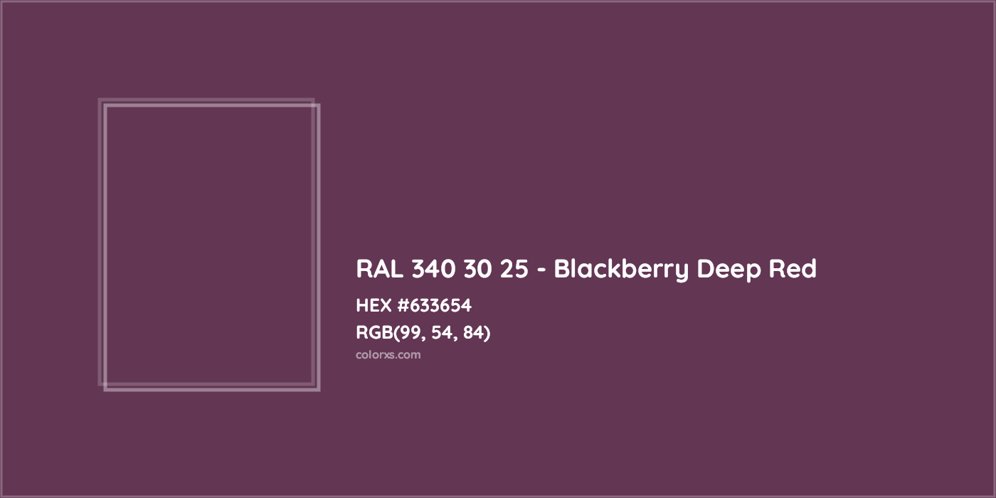 HEX #633654 RAL 340 30 25 - Blackberry Deep Red CMS RAL Design - Color Code