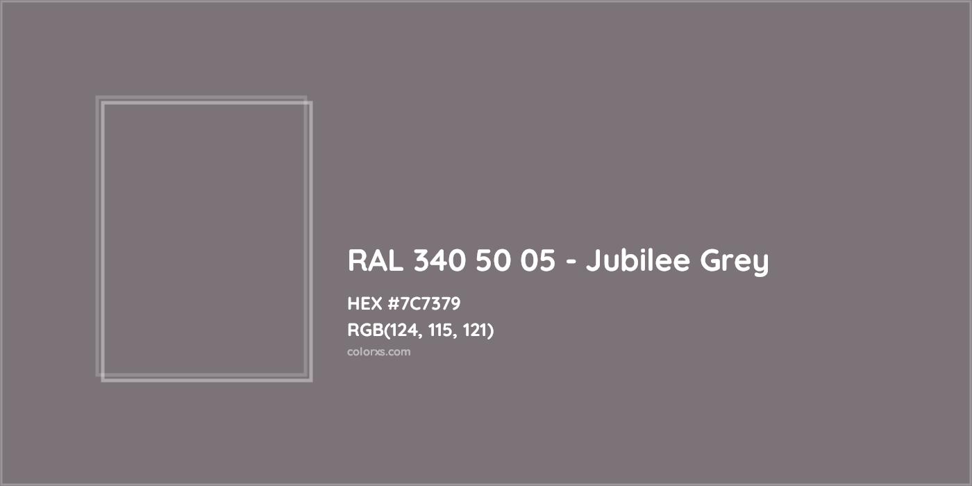 HEX #7C7379 RAL 340 50 05 - Jubilee Grey CMS RAL Design - Color Code