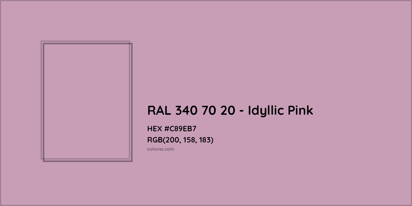 HEX #C89EB7 RAL 340 70 20 - Idyllic Pink CMS RAL Design - Color Code