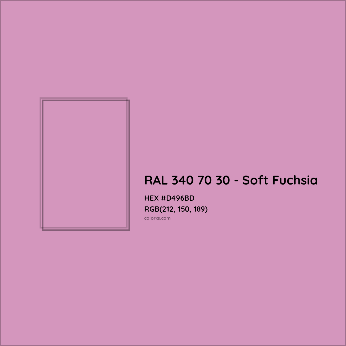 HEX #D496BD RAL 340 70 30 - Soft Fuchsia CMS RAL Design - Color Code