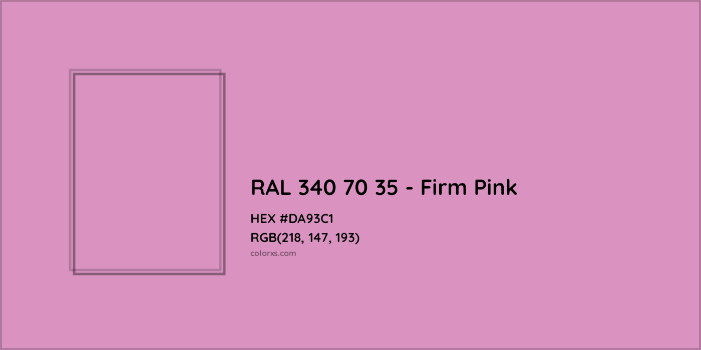 HEX #DA93C1 RAL 340 70 35 - Firm Pink CMS RAL Design - Color Code