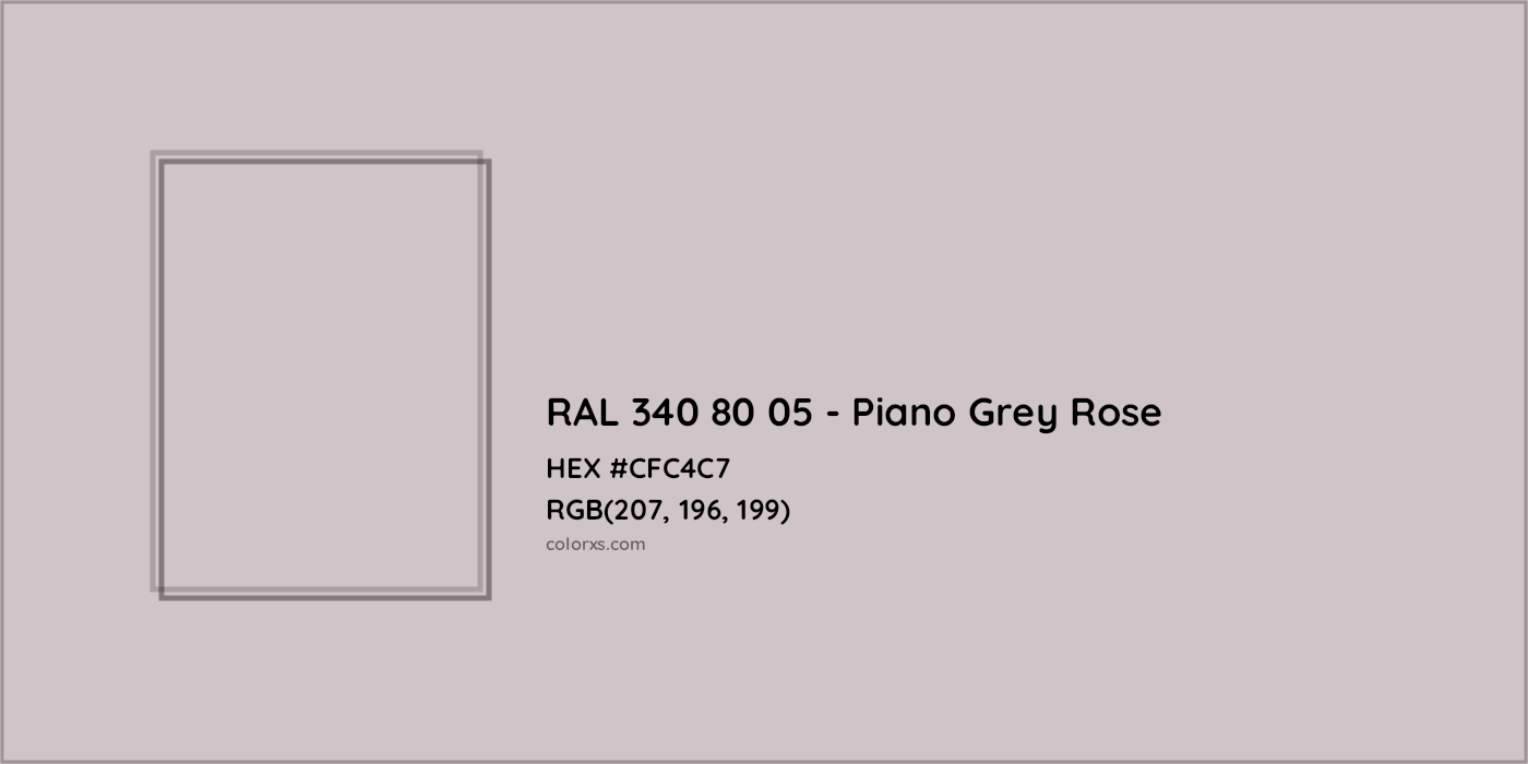 HEX #CFC4C7 RAL 340 80 05 - Piano Grey Rose CMS RAL Design - Color Code