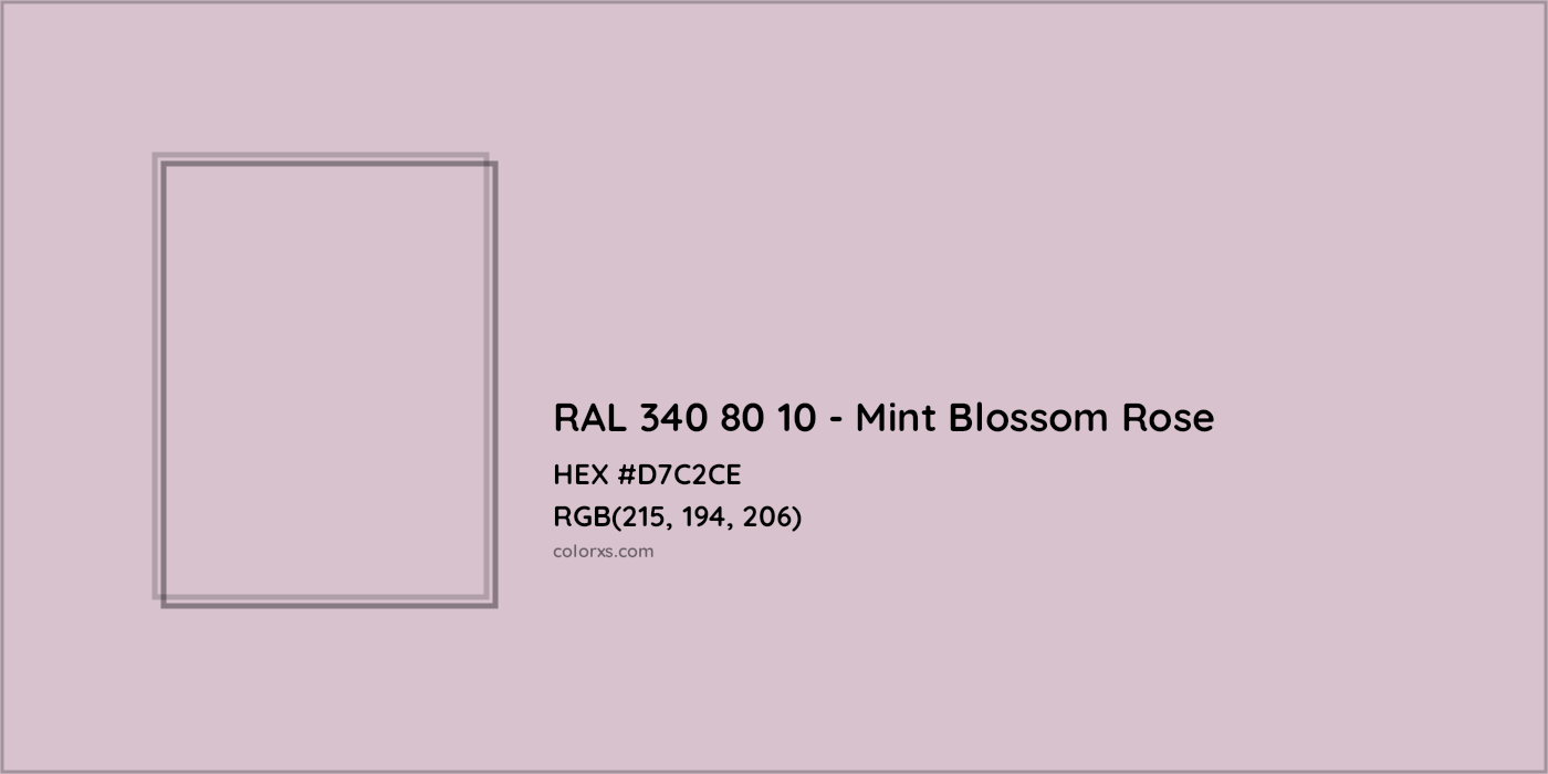 HEX #D7C2CE RAL 340 80 10 - Mint Blossom Rose CMS RAL Design - Color Code