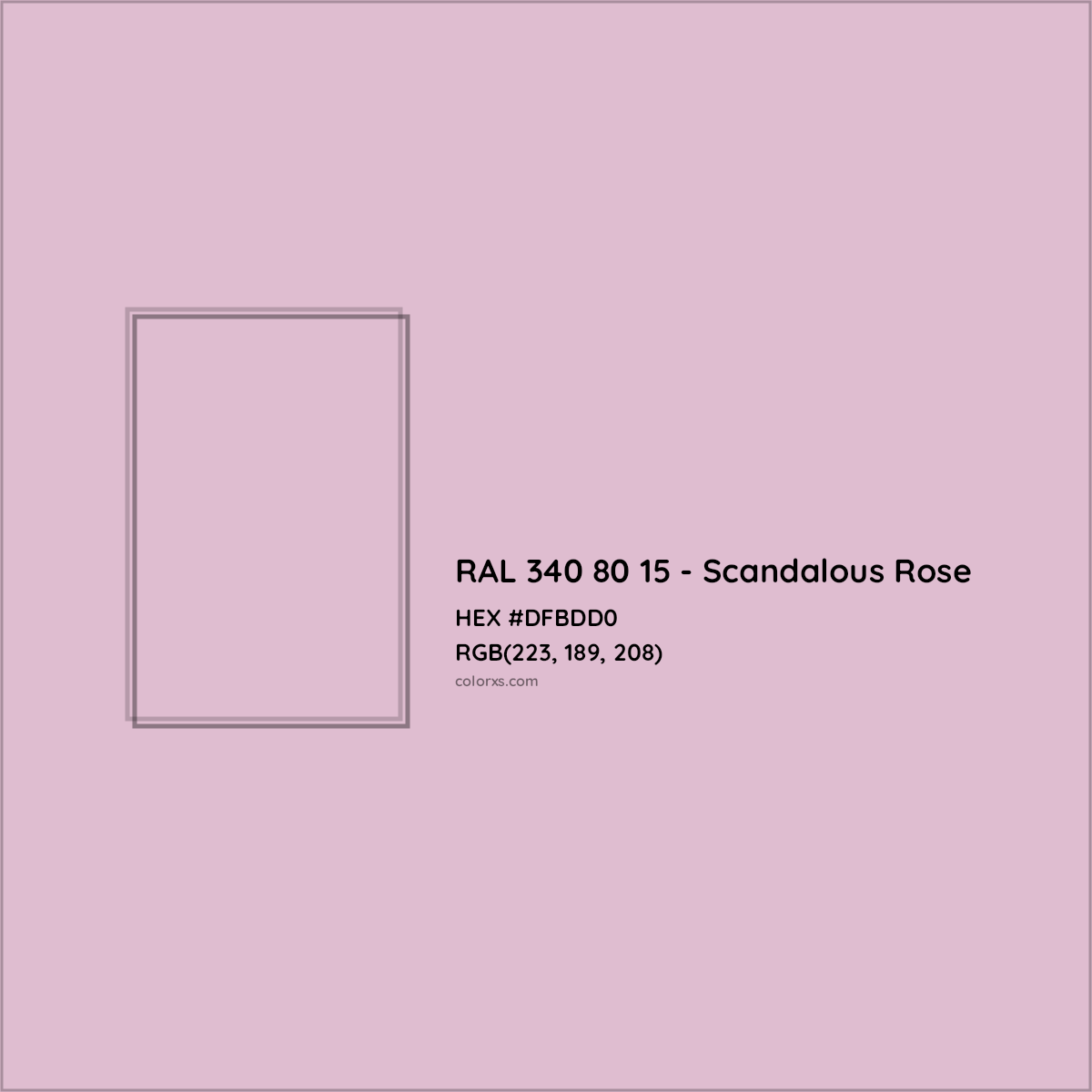 HEX #DFBDD0 RAL 340 80 15 - Scandalous Rose CMS RAL Design - Color Code