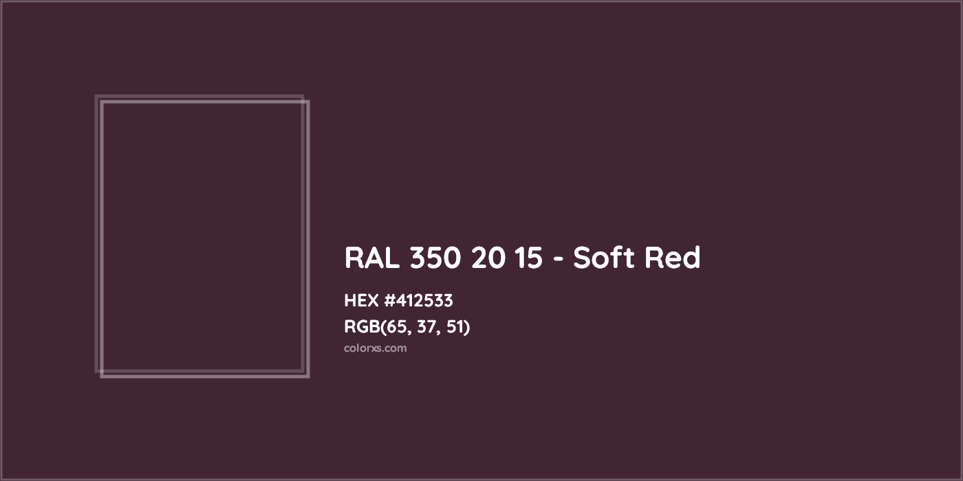 HEX #412533 RAL 350 20 15 - Soft Red CMS RAL Design - Color Code