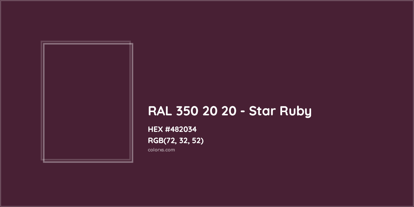 HEX #482034 RAL 350 20 20 - Star Ruby CMS RAL Design - Color Code