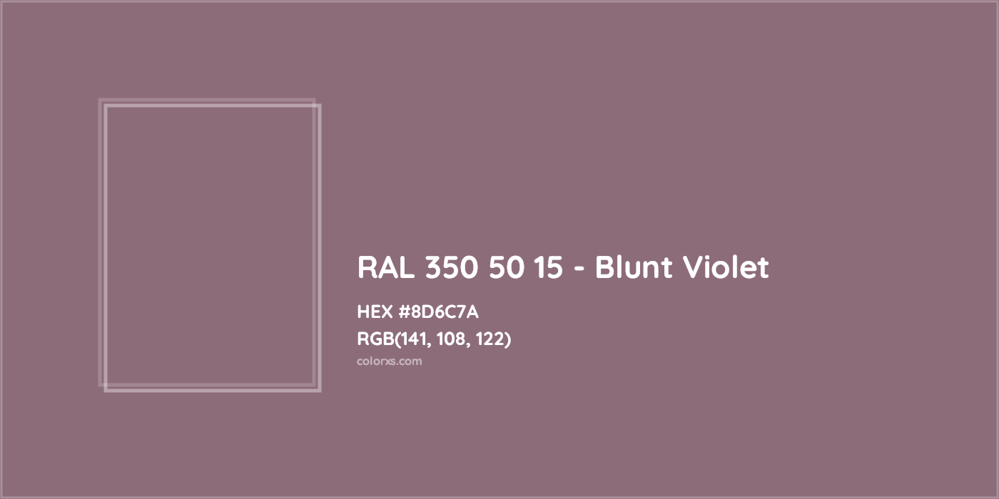 HEX #8D6C7A RAL 350 50 15 - Blunt Violet CMS RAL Design - Color Code