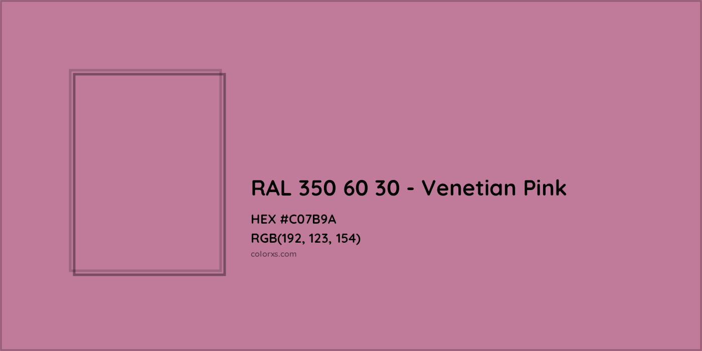 HEX #C07B9A RAL 350 60 30 - Venetian Pink CMS RAL Design - Color Code