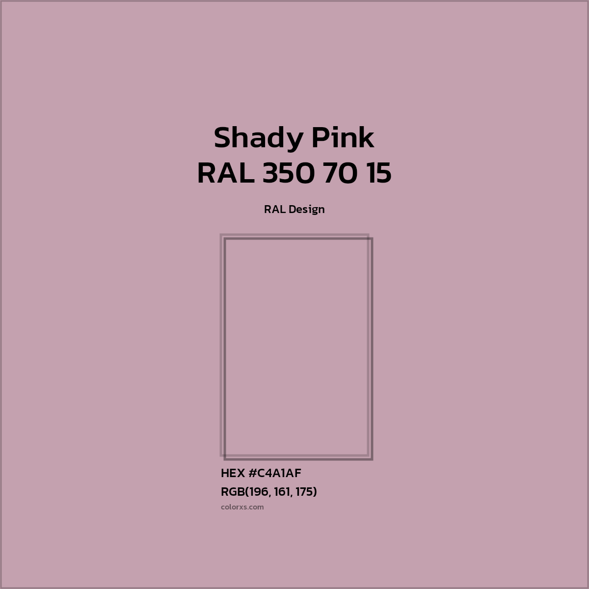 HEX #C4A1AF RAL 350 70 15 - Shady Pink CMS RAL Design - Color Code