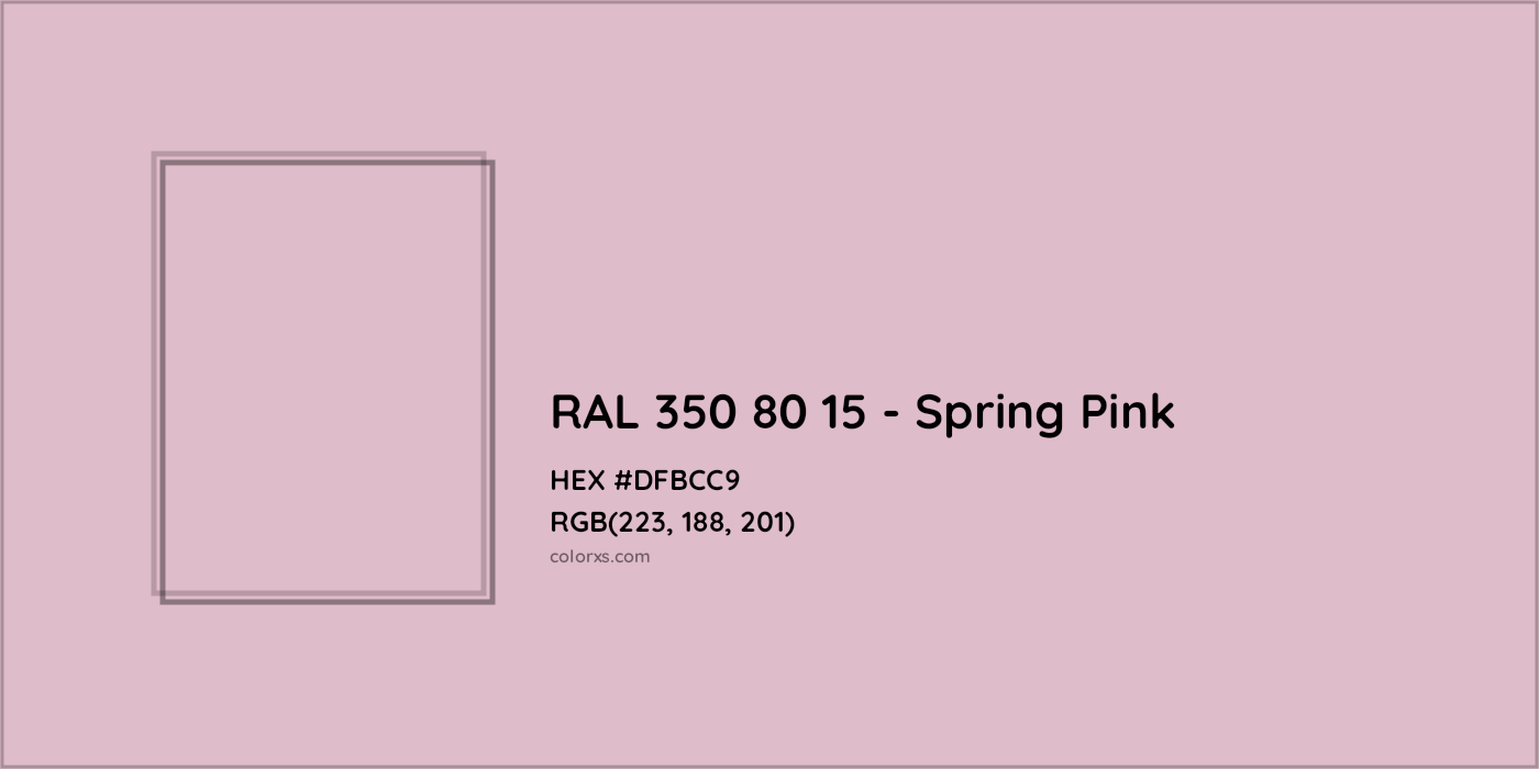 HEX #DFBCC9 RAL 350 80 15 - Spring Pink CMS RAL Design - Color Code