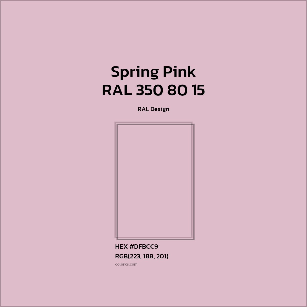 HEX #DFBCC9 RAL 350 80 15 - Spring Pink CMS RAL Design - Color Code