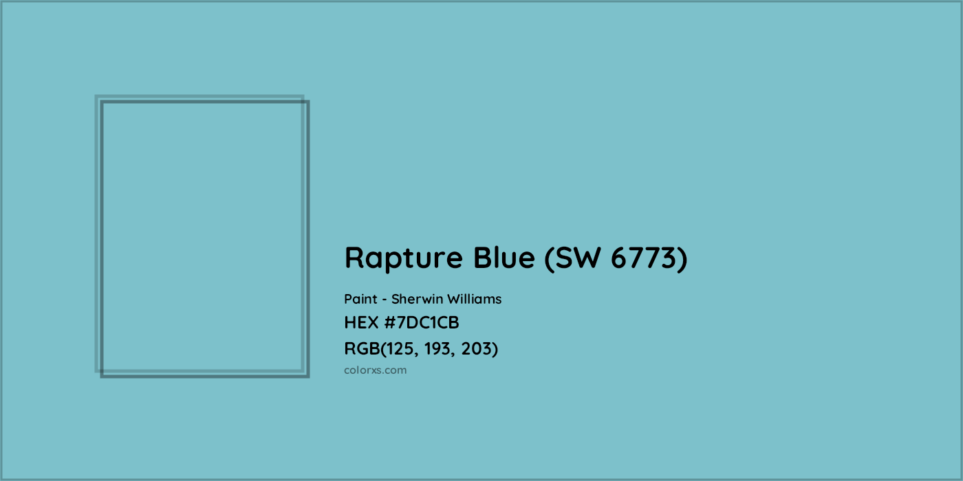 HEX #7DC1CB Rapture Blue (SW 6773) Paint Sherwin Williams - Color Code