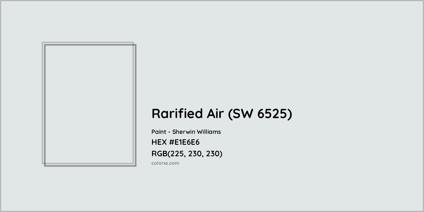 HEX #E1E6E6 Rarified Air (SW 6525) Paint Sherwin Williams - Color Code
