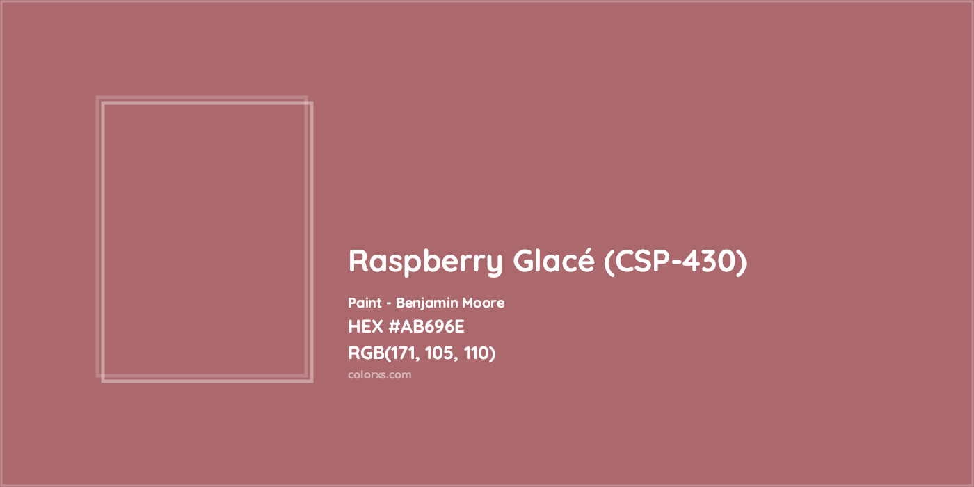 HEX #AB696E Raspberry Glacé (CSP-430) Paint Benjamin Moore - Color Code