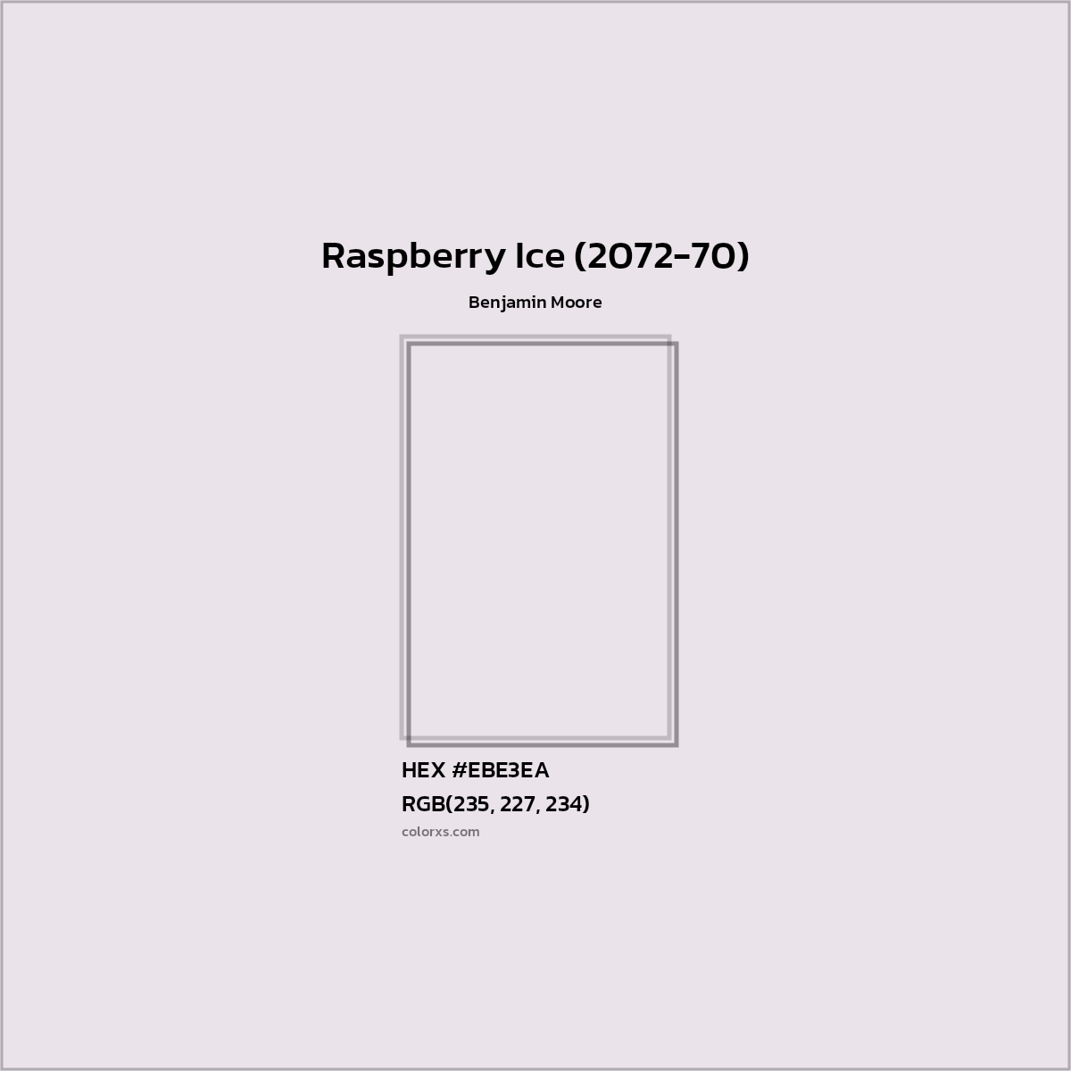 HEX #EBE3EA Raspberry Ice (2072-70) Paint Benjamin Moore - Color Code