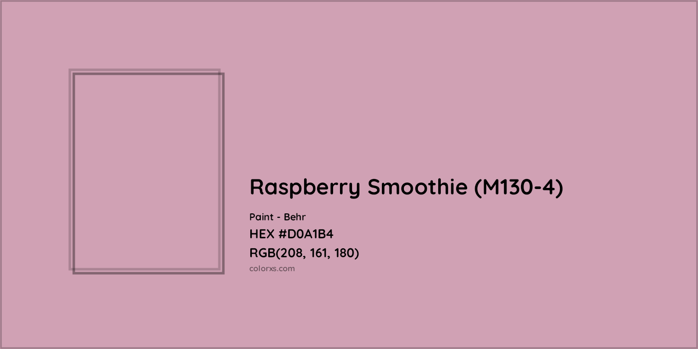 HEX #D0A1B4 Raspberry Smoothie (M130-4) Paint Behr - Color Code