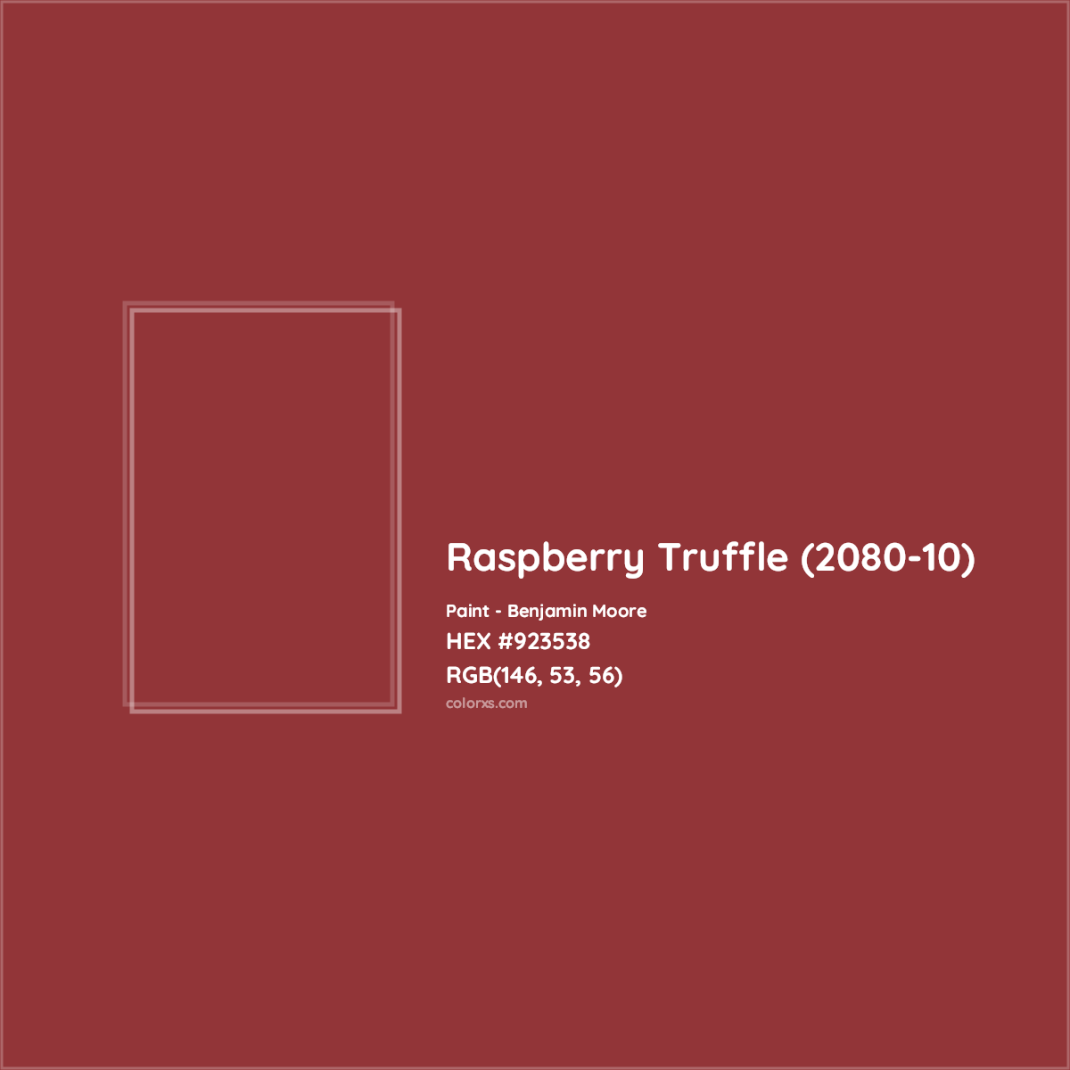 HEX #923538 Raspberry Truffle (2080-10) Paint Benjamin Moore - Color Code