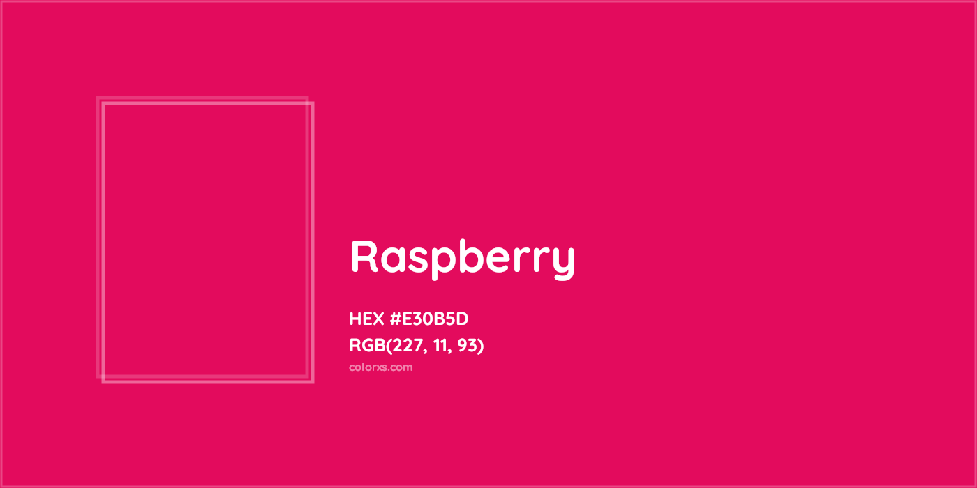 HEX #E30B5D Raspberry Color - Color Code