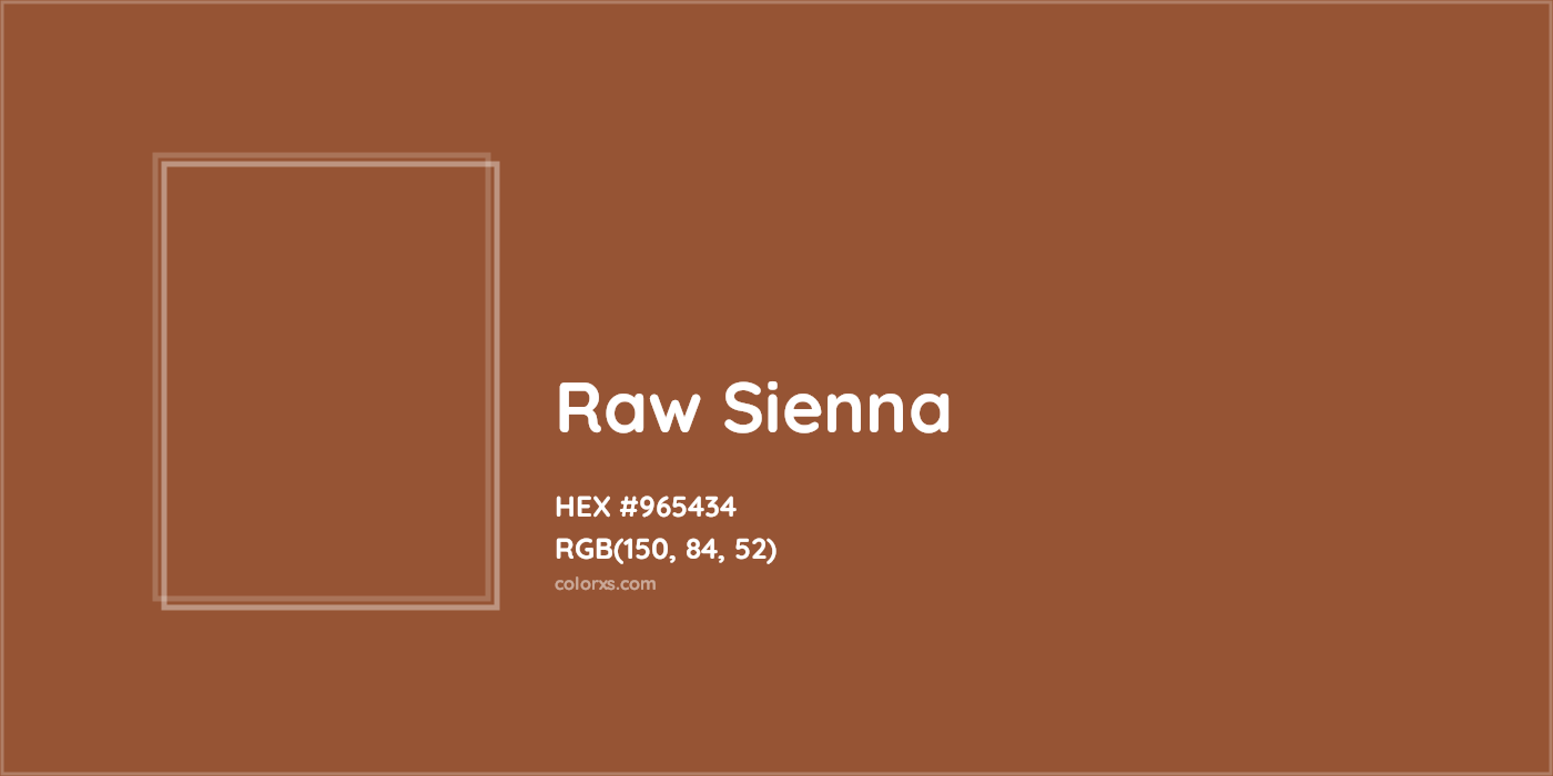 HEX #965434 Raw Sienna Color - Color Code
