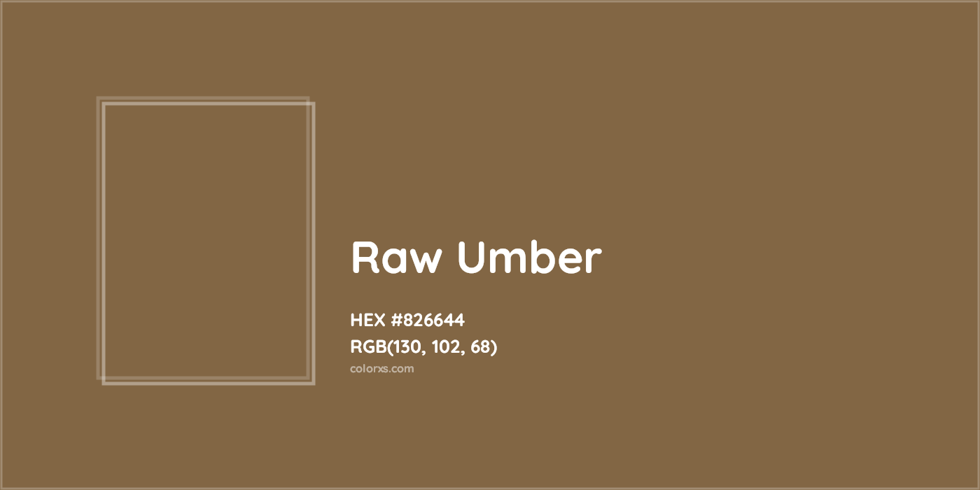 HEX #826644 Raw Umber Color - Color Code