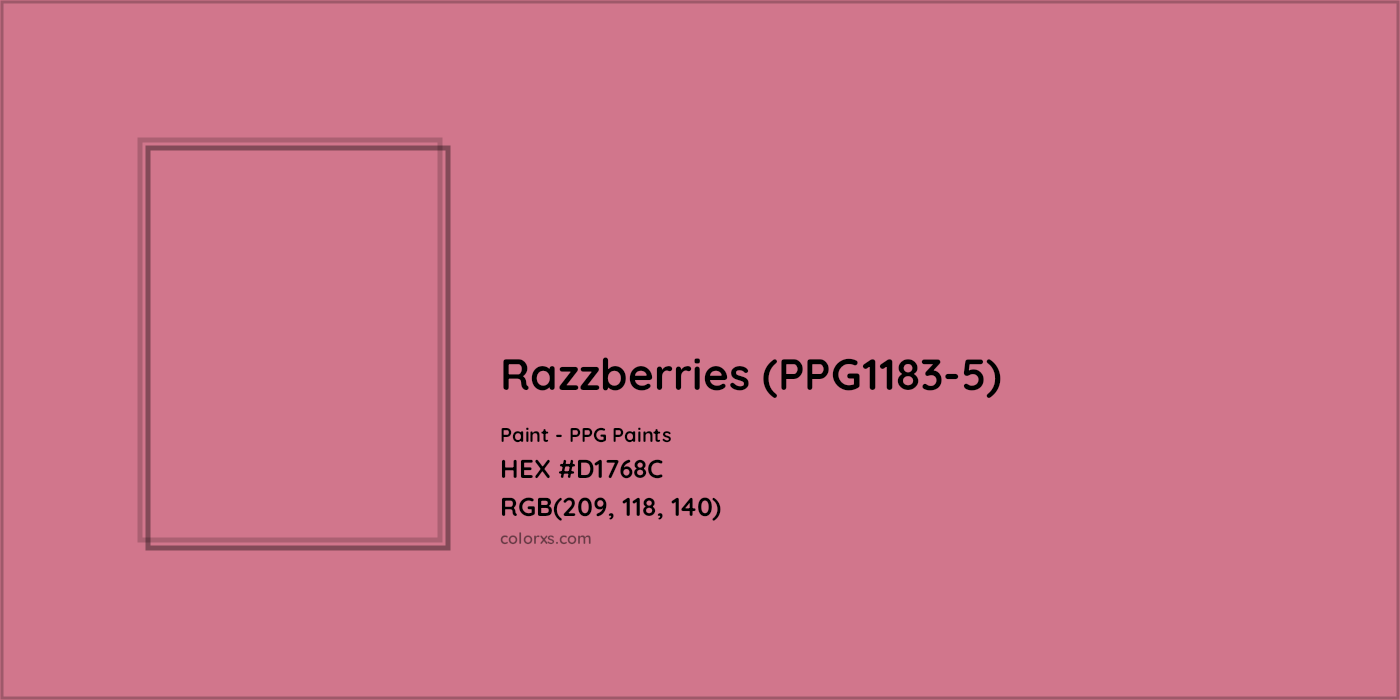 HEX #D1768C Razzberries (PPG1183-5) Paint PPG Paints - Color Code