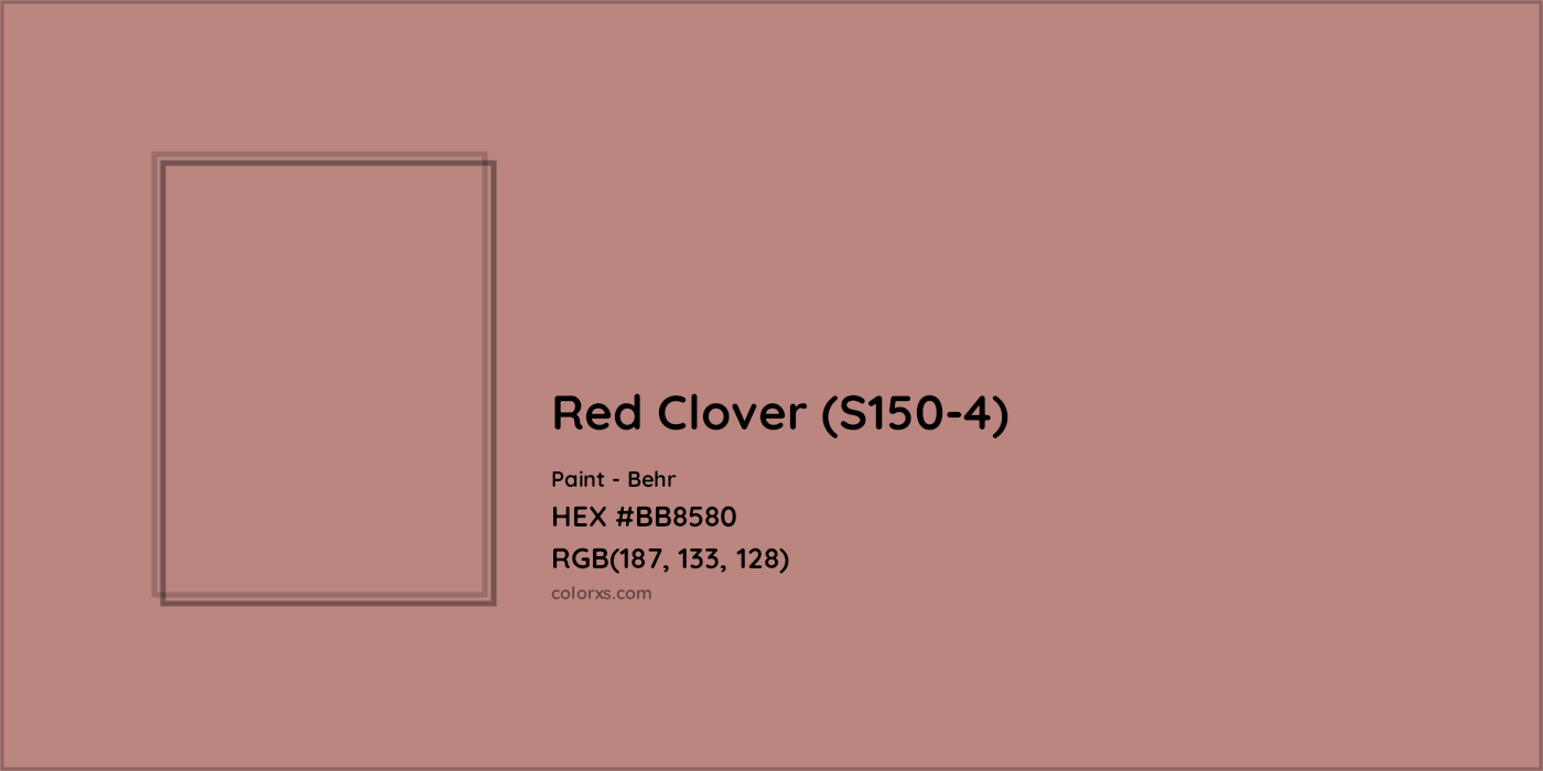 HEX #BB8580 Red Clover (S150-4) Paint Behr - Color Code