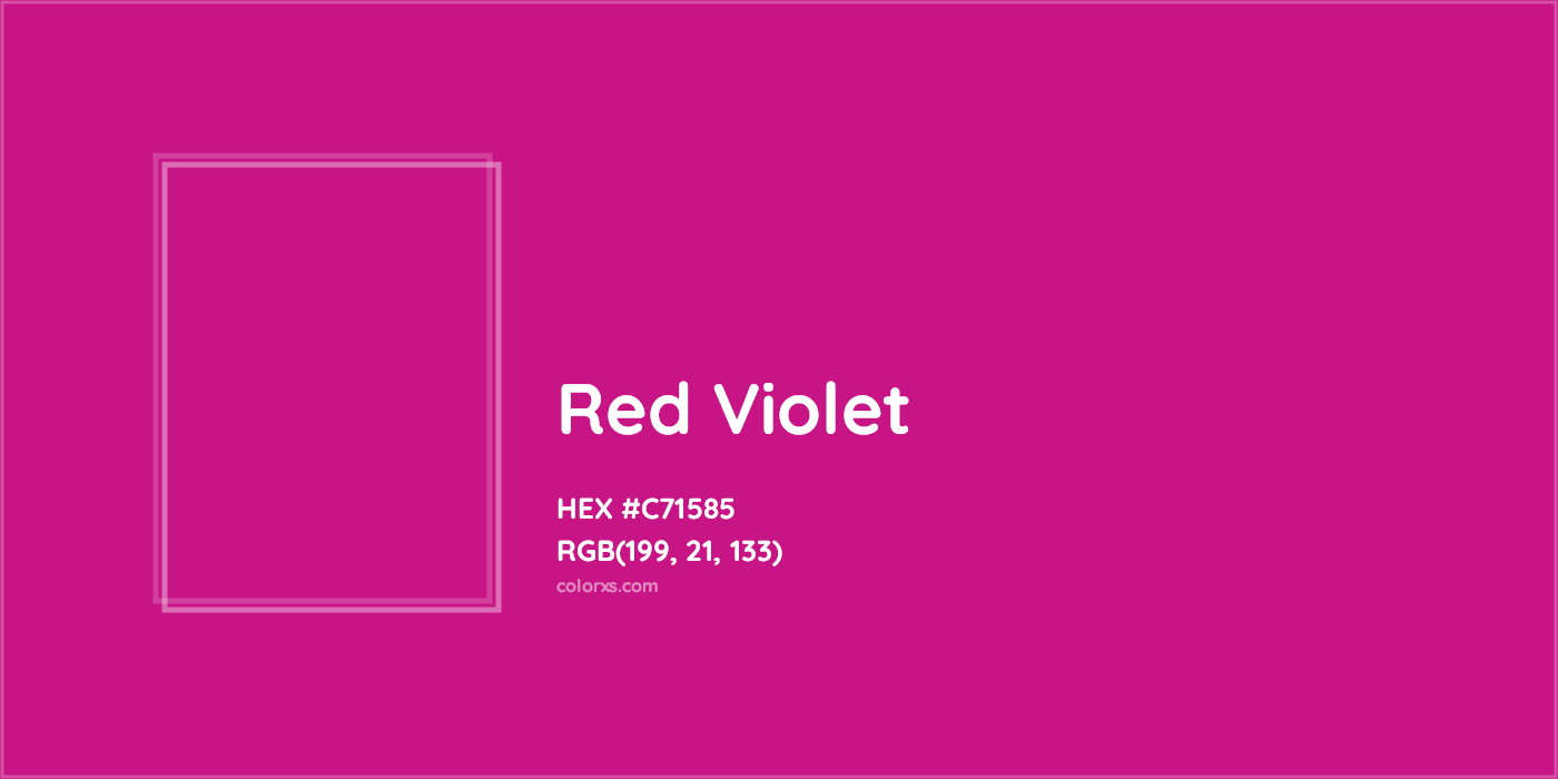 HEX #C71585 Red Violet Color - Color Code