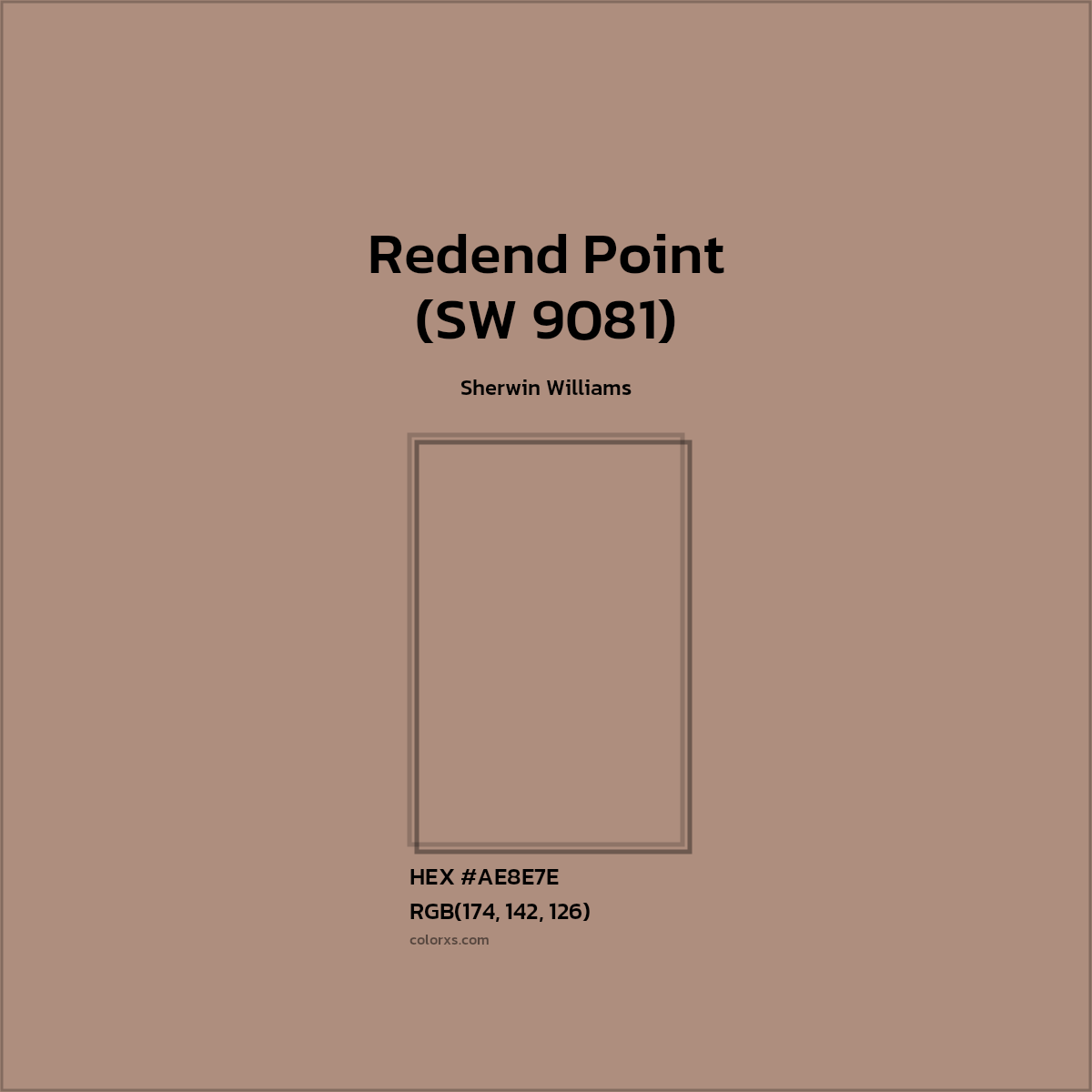 HEX #AE8E7E Redend Point (SW 9081) Paint Sherwin Williams - Color Code
