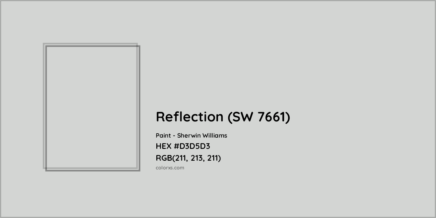 HEX #D3D5D3 Reflection (SW 7661) Paint Sherwin Williams - Color Code