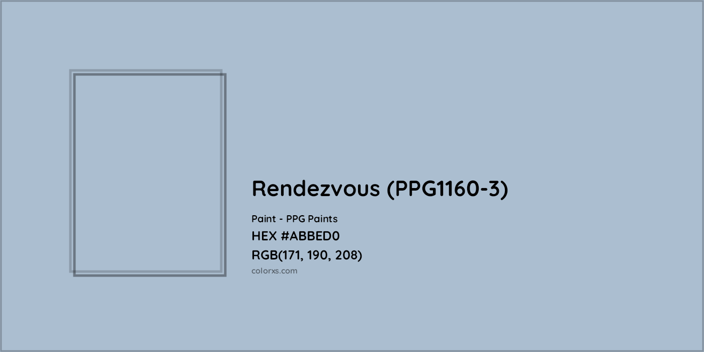 HEX #ABBED0 Rendezvous (PPG1160-3) Paint PPG Paints - Color Code