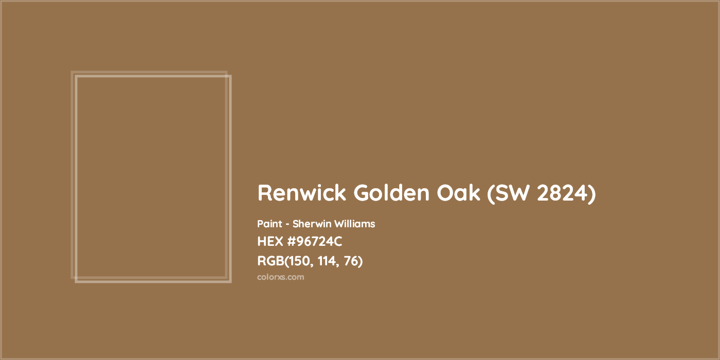 HEX #96724C Renwick Golden Oak (SW 2824) Paint Sherwin Williams - Color Code