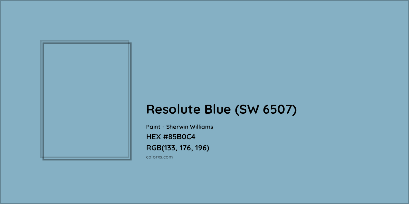 HEX #85B0C4 Resolute Blue (SW 6507) Paint Sherwin Williams - Color Code