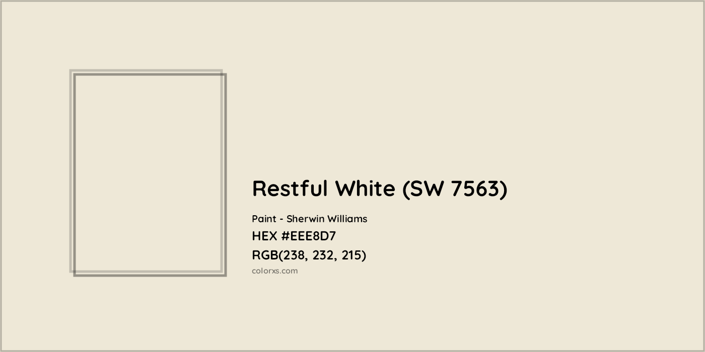 HEX #EEE8D7 Restful White (SW 7563) Paint Sherwin Williams - Color Code