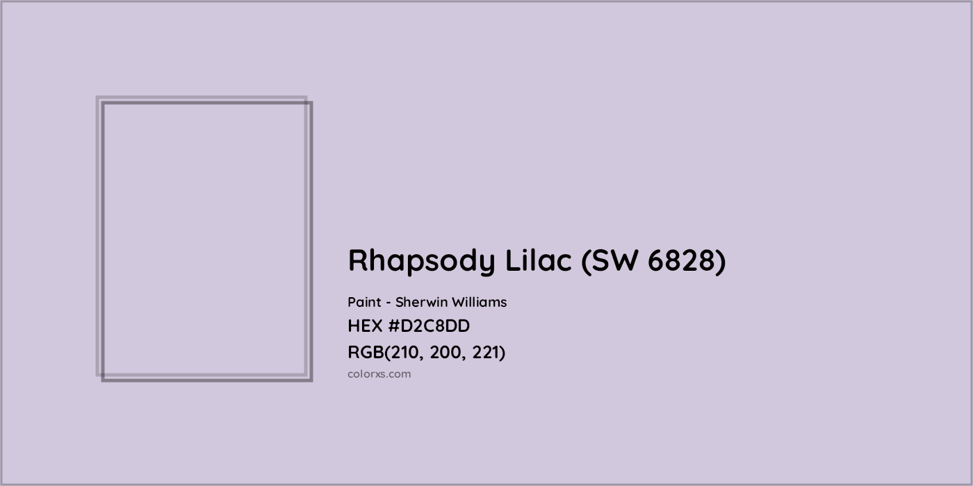 HEX #D2C8DD Rhapsody Lilac (SW 6828) Paint Sherwin Williams - Color Code