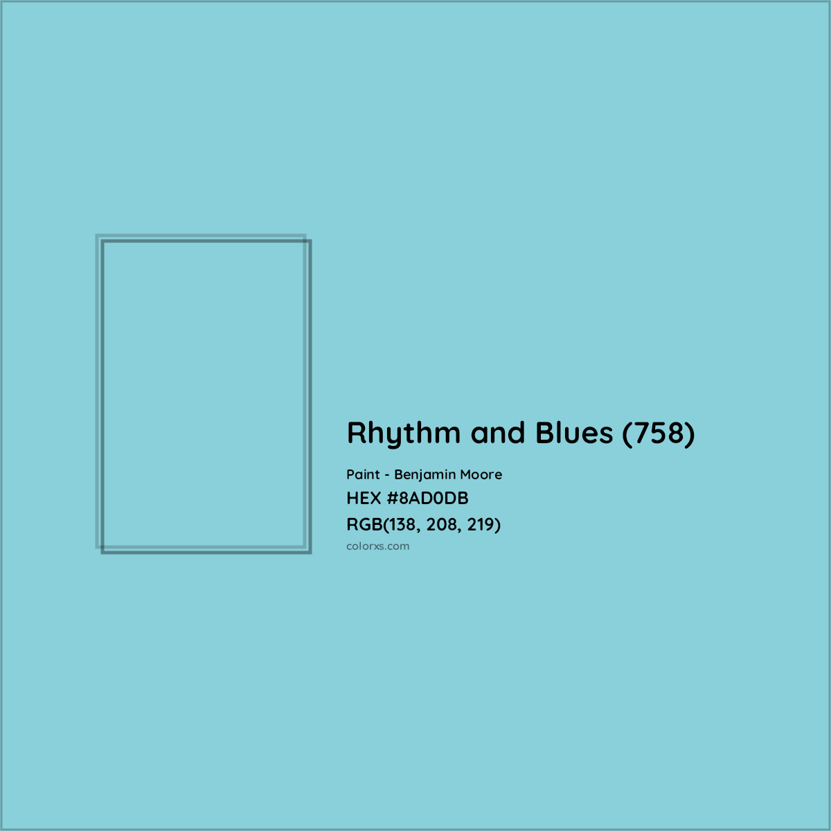 HEX #8AD0DB Rhythm and Blues (758) Paint Benjamin Moore - Color Code
