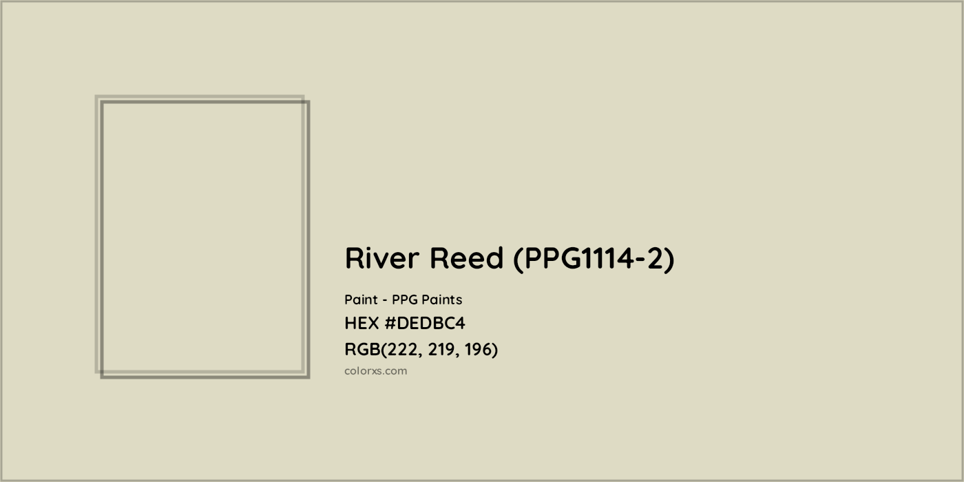 HEX #DEDBC4 River Reed (PPG1114-2) Paint PPG Paints - Color Code
